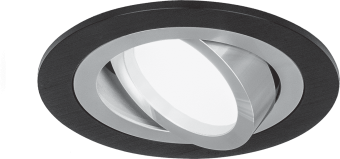 картинка Светильник Круг. Черный/хром, Gu 5.3 Gauss Aluminium AL011 снят с производства